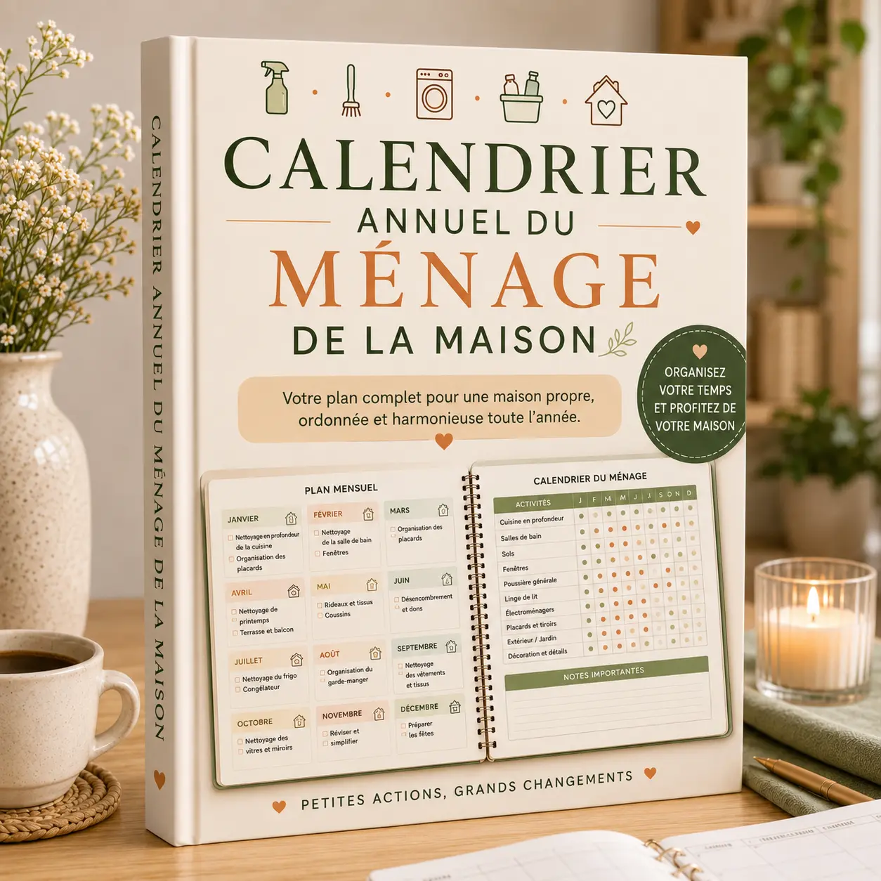 Calendario anual de limpieza del hogar