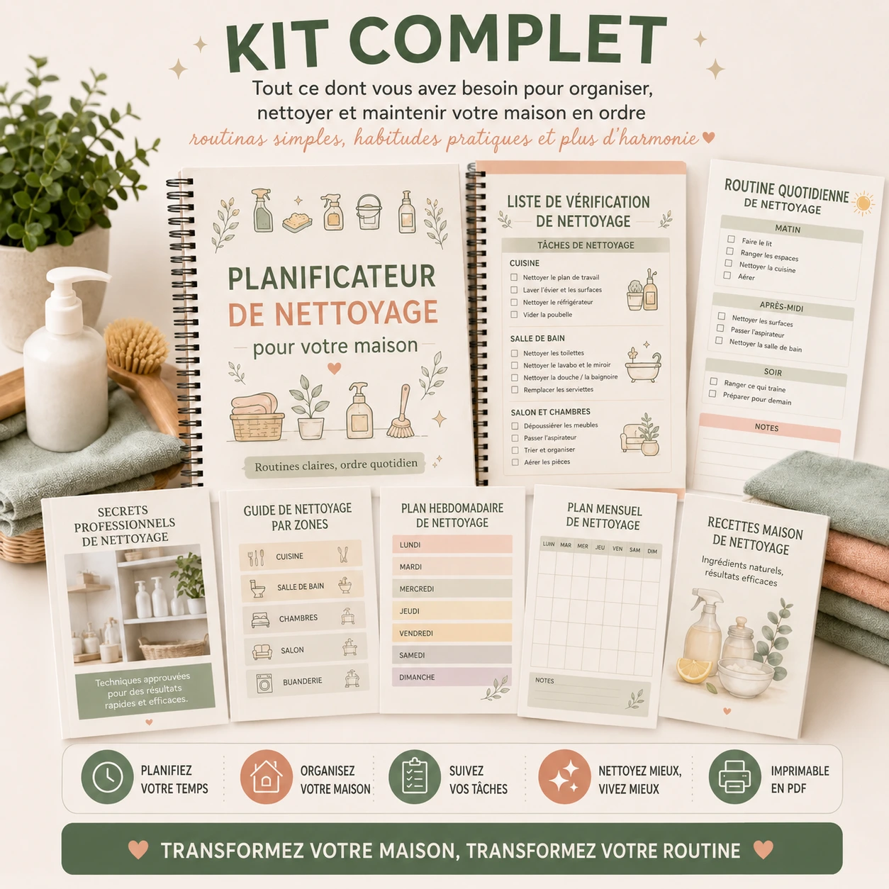 Kit Completo - Planificador de Limpieza + Bonos